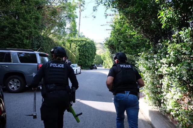 LAPD offices at work during arrest of D4vd